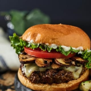 Mushroom Swiss Burger